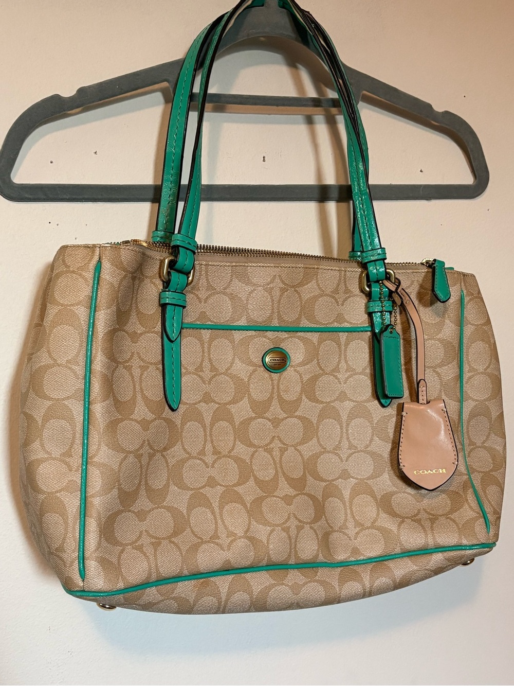 Coach Peyton Signature Jordan Double Zip Carryall (Style F24603)